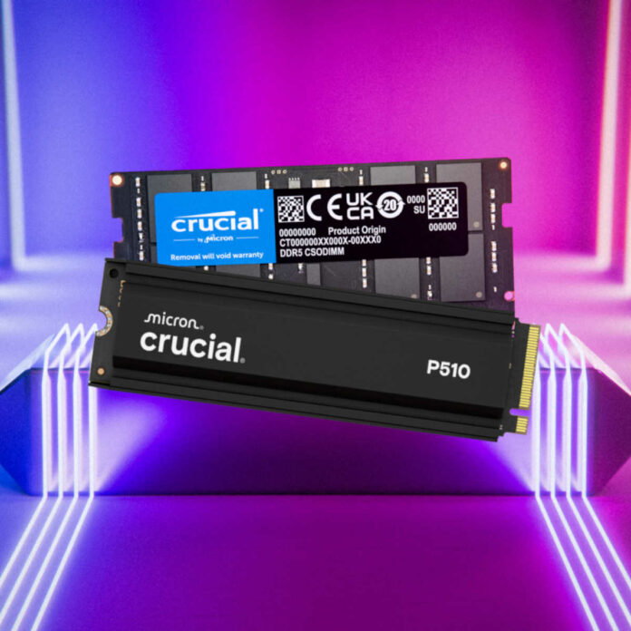 Crucial P510 SSD and DDR5 RAM.