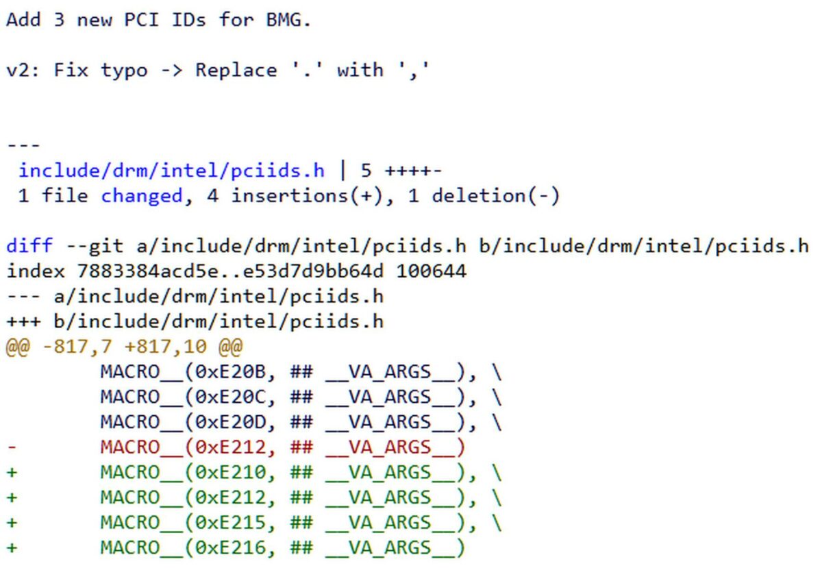 Intel Arc Linux driver code.