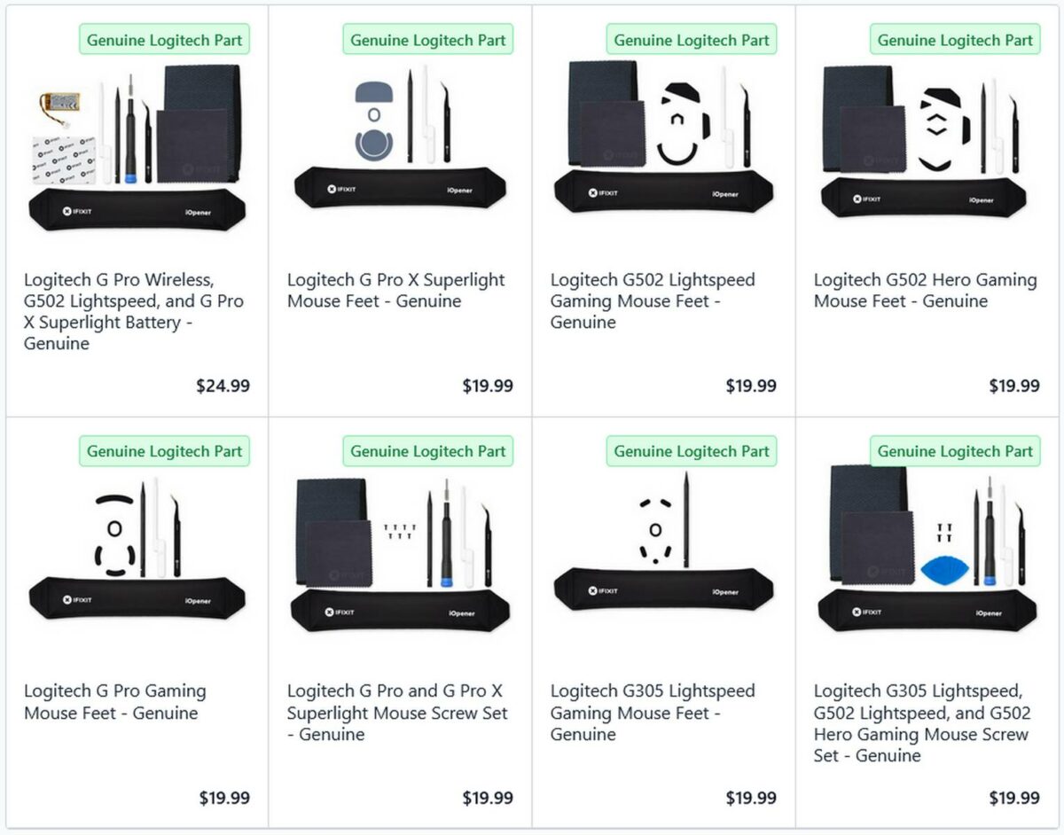 Logitech G Series Mouse Parts.