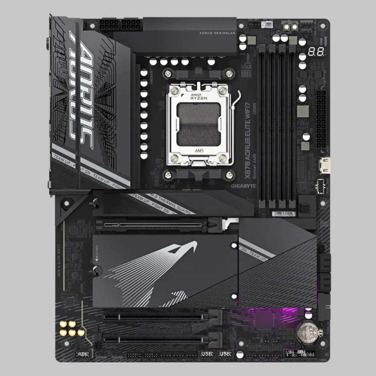 Gigabyte X870 Aorus Elite motherboard.