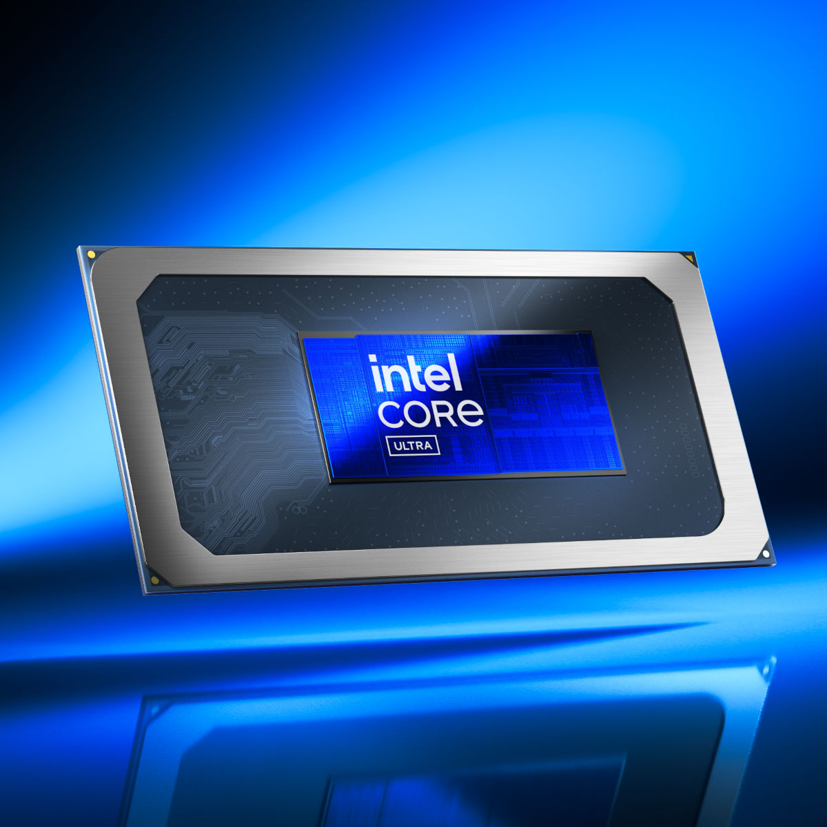 Render of an Intel Core Ultra 200H processor.