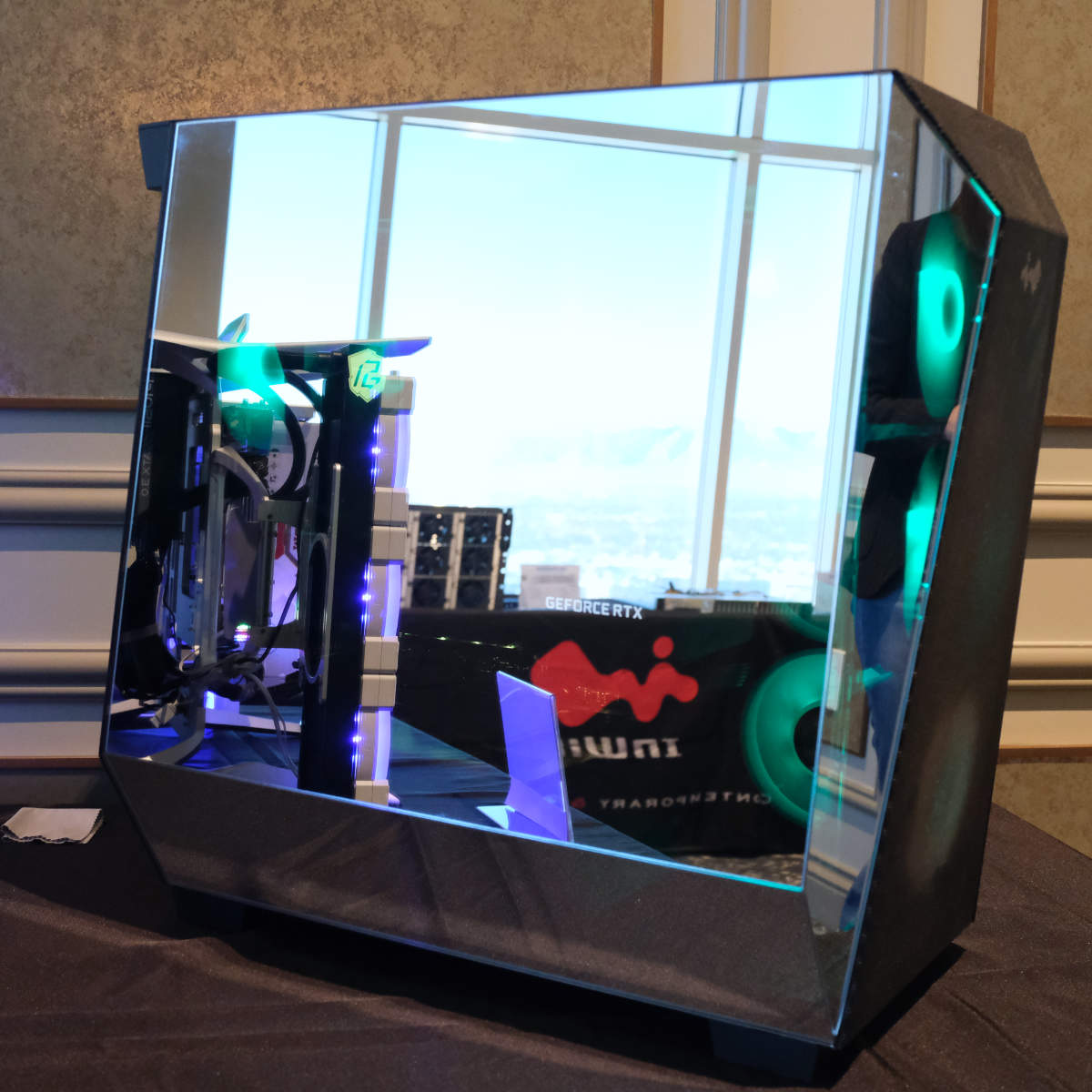 InWin Prism PC case reflective side panel.