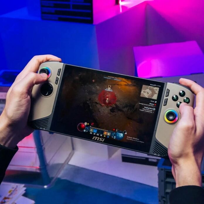 Intel powered MSI Claw gaming handheld.