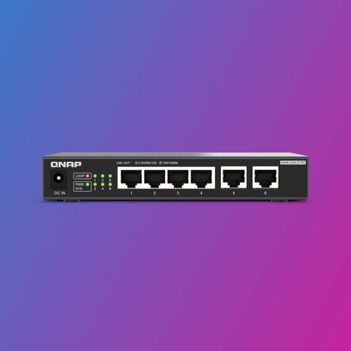 QNAP QSW-2104-2T-R2 10G switch.