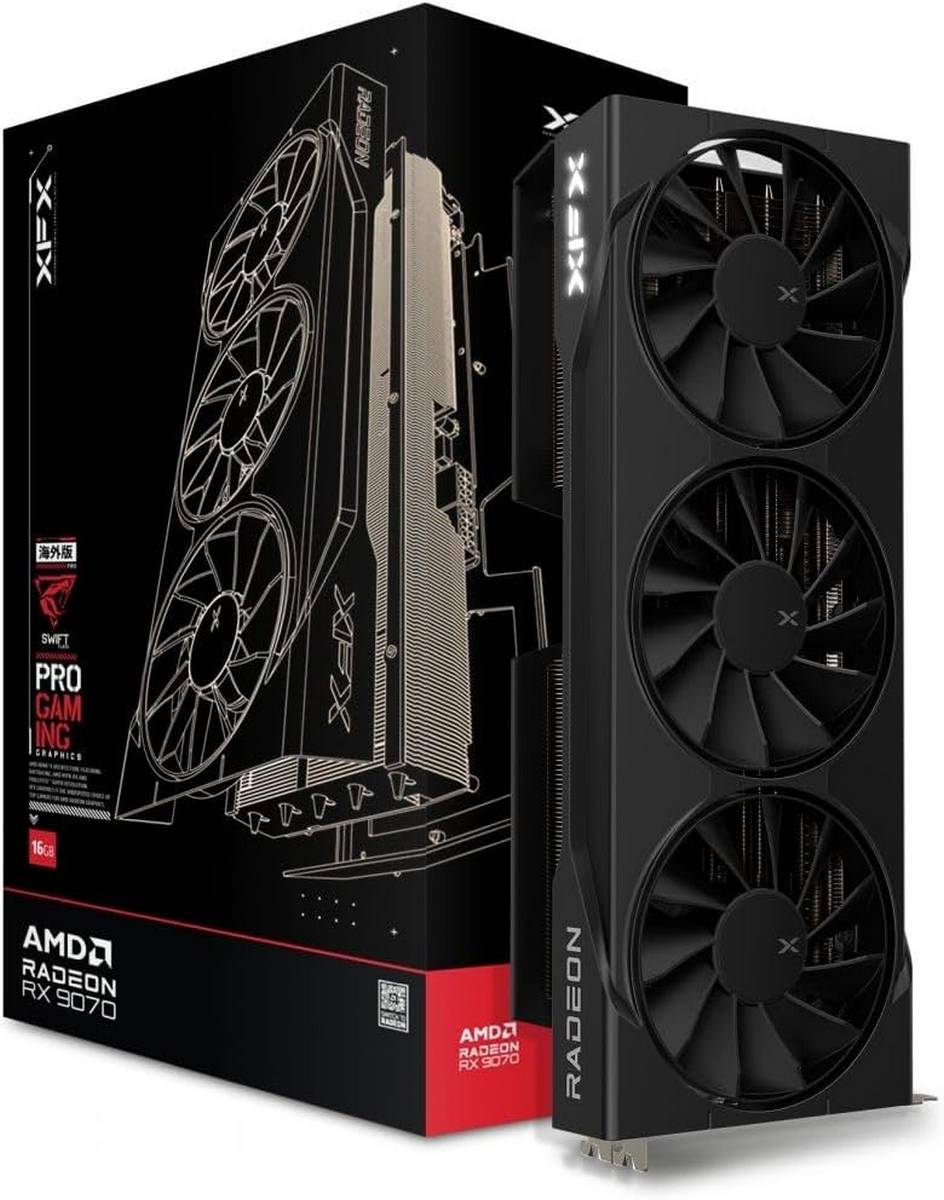 XFX AMD Radeon RX 9070 graphics card.