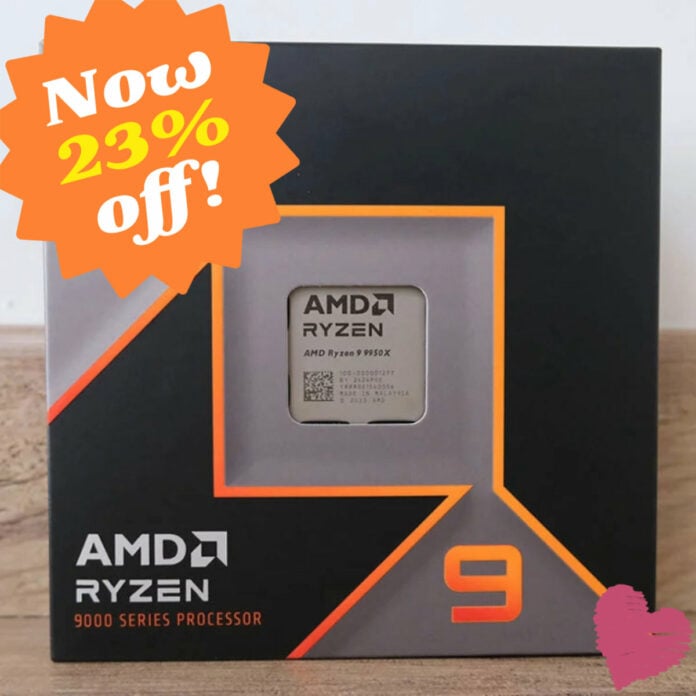 AMD Ryzen 9 9900X with a 23% off badge in the top-left.