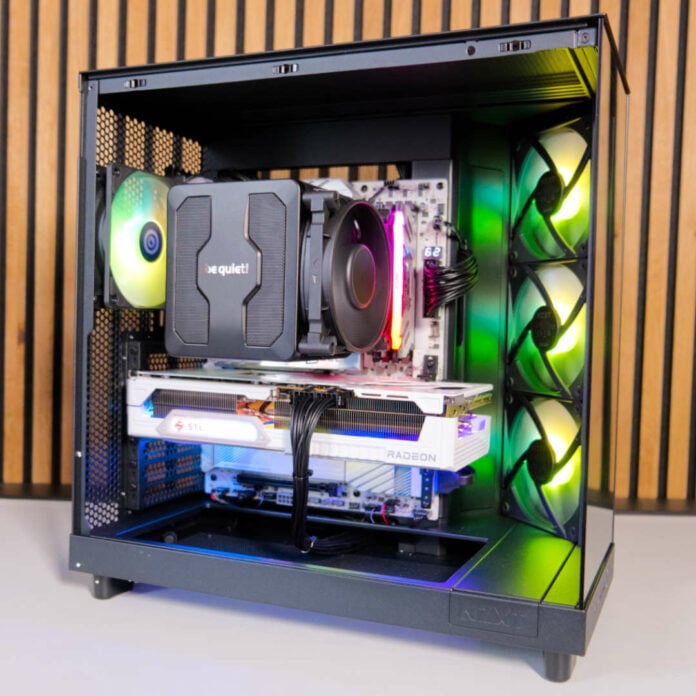 CyberpowerPC UK Ultra XT Custom PC angled to the right.