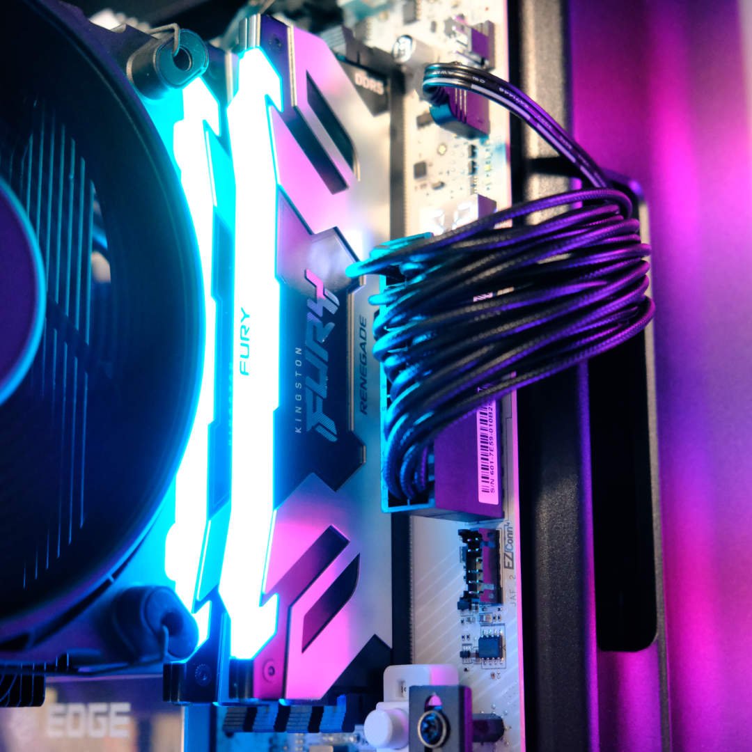 CyberpowerPC UK Ultra XT Custom PC memory hidden beneath the CPU cooler.