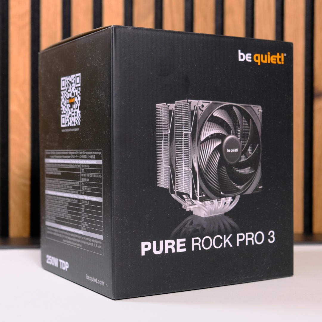 be quiet! Pure Rock Pro 3 Silver product packaging.