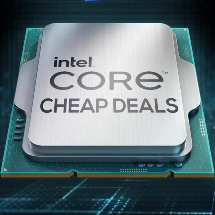 Intel Core i5-14400 render with 'cheap deals' written on it.